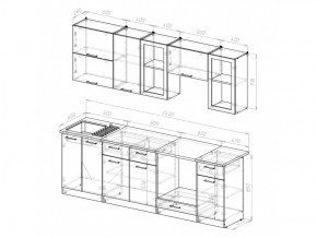 Кухонный гарнитур Ника базис 2400 мм в Троицке - troick.mebel74.com | фото 2