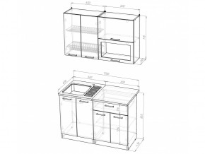 Кухонный гарнитур Ольга лайт 2 1200 мм в Троицке - troick.mebel74.com | фото 5