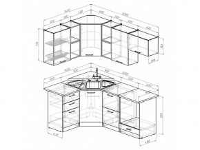 Кухонный гарнитур Ольга оптима 4 1400х2000 мм в Троицке - troick.mebel74.com | фото 6