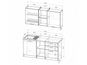 Кухонный гарнитур Ольга стандарт 5 1600 мм в Троицке - troick.mebel74.com | фото 6