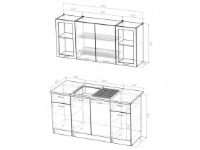 Кухонный гарнитур Сабрина стандарт 1600 мм в Троицке - troick.mebel74.com | фото 5