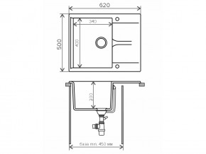 Мойка гранитная Gals-620 Белый 26 в Троицке - troick.mebel74.com | фото 2