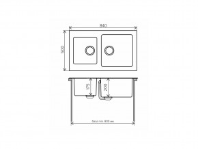 Мойка комбинированная Tolero twist TTS-840 Белый 923 в Троицке - troick.mebel74.com | фото 2