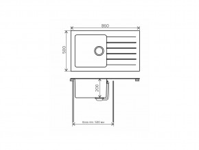 Мойка комбинированная Tolero twist TTS-860 Бежевый 101 в Троицке - troick.mebel74.com | фото 2