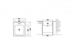 Мойка накладная Ukinox ECO500.600 в Троицке - troick.mebel74.com | фото 2