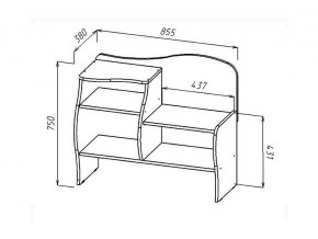 Обувница Волна венге/анкор светлый в Троицке - troick.mebel74.com | фото 2