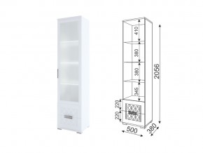 Пенал-витрина Модуль 07 Тиффани в Троицке - troick.mebel74.com | фото