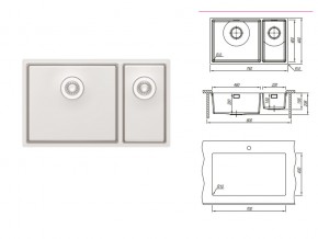 Подстольная мойка Оптима-HM 460/220.400.20.10 в Троицке - troick.mebel74.com | фото 2