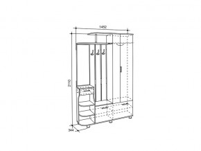 Прихожая Барселона 2 Дуб Сонома в Троицке - troick.mebel74.com | фото 2