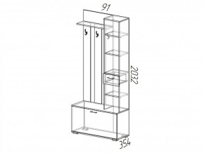 Прихожая Ника ВЗ 910 Белый в Троицке - troick.mebel74.com | фото 2