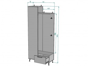 Прихожая с зеркалом Лофт V27_M в Троицке - troick.mebel74.com | фото 3