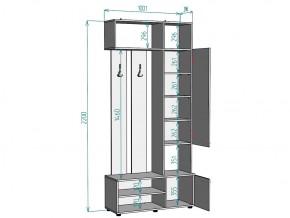 Прихожая с зеркалом V1_M в Троицке - troick.mebel74.com | фото 3