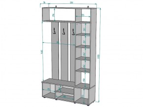 Прихожая с зеркалом V20_M в Троицке - troick.mebel74.com | фото 3