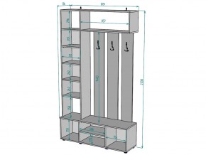 Прихожая с зеркалом V23_M в Троицке - troick.mebel74.com | фото 3