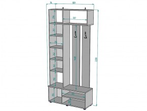 Прихожая с зеркалом V25_M в Троицке - troick.mebel74.com | фото 3