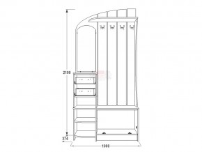 Прихожая Саша 14 венге-млечный дуб в Троицке - troick.mebel74.com | фото 2