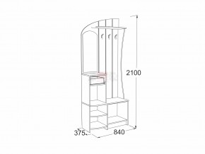 Прихожая Саша 19 венге-млечный дуб в Троицке - troick.mebel74.com | фото 2