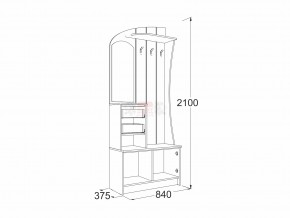 Прихожая Саша 20 ясень анкор в Троицке - troick.mebel74.com | фото 2