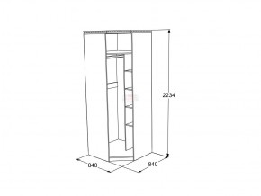 Шкаф 1-но створчатый угловой Ольга 13 в Троицке - troick.mebel74.com | фото 3