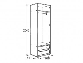 Шкаф 2-х дверный для одежды Омега 16 в Троицке - troick.mebel74.com | фото 2