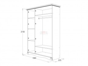 Шкаф 3-х дверный для одежды и белья Ольга 1н в Троицке - troick.mebel74.com | фото 2