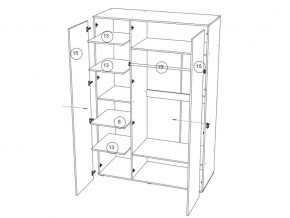 Шкаф 3-х створчатый Валенсия Миф в Троицке - troick.mebel74.com | фото 2