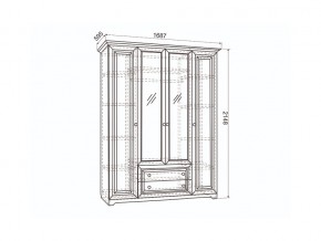 Шкаф 4-створчатый Белла в Троицке - troick.mebel74.com | фото 2