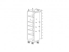 Шкаф 400 для белья (ДБ) ТМК Дуб млечный в Троицке - troick.mebel74.com | фото 2