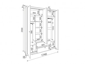 Шкаф четырехдверный Саванна М01 в Троицке - troick.mebel74.com | фото 2