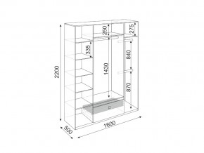 Шкаф четырехстворчатый Глэдис М24 в Троицке - troick.mebel74.com | фото 3