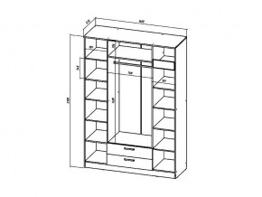 Шкаф четырехстворчатый Коста-Рика в Троицке - troick.mebel74.com | фото 3