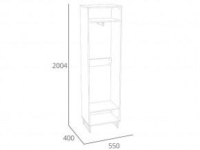 Шкаф для одежды Фолк НМ 014.01 в Троицке - troick.mebel74.com | фото 2