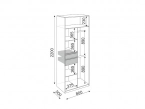 Шкаф двухстворчатый Глэдис М22 в Троицке - troick.mebel74.com | фото 3