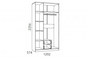 Шкаф комбинированный Фанк НМ 013.08-01 М1 в Троицке - troick.mebel74.com | фото 3