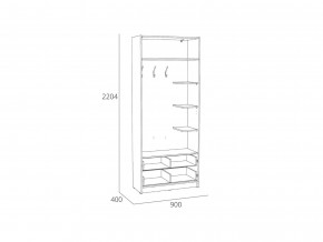 Шкаф комбинированный Оттавия НМ 014.64 Белый Фасадный в Троицке - troick.mebel74.com | фото 2