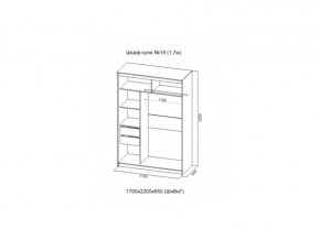 Шкаф-купе №19 анкор светлый 1700 мм в Троицке - troick.mebel74.com | фото 2