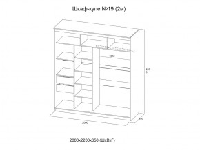 Шкаф-купе №19 анкор светлый 2000 мм в Троицке - troick.mebel74.com | фото 3