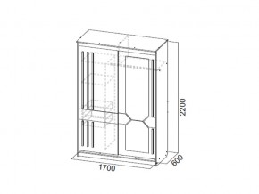 Шкаф-купе №25 1,7 м Блэк в Троицке - troick.mebel74.com | фото 2