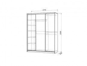 Шкаф-купе Бассо 2-600 дуб млечный/белый в Троицке - troick.mebel74.com | фото 3