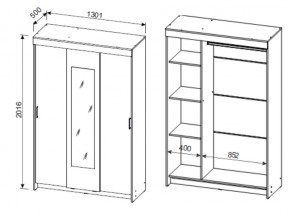 Шкаф-купе ШКП 2 NN в Троицке - troick.mebel74.com | фото 3