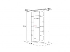 Шкаф купе угловой правый Ольга 13 в Троицке - troick.mebel74.com | фото 3