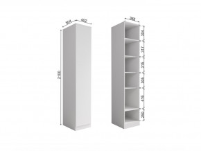 Шкаф-пенал Мори МШ 400.1 белый в Троицке - troick.mebel74.com | фото 2