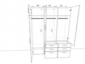 Шкаф распашной 1800К Антрацит в Троицке - troick.mebel74.com | фото 2