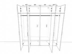 Шкаф распашной 2100К Мокко в Троицке - troick.mebel74.com | фото 2