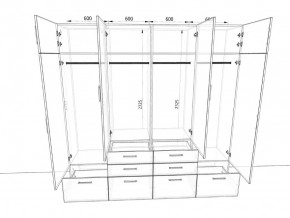 Шкаф распашной 2400А Антрацит в Троицке - troick.mebel74.com | фото 2