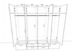 Шкаф распашной 2400К Антрацит в Троицке - troick.mebel74.com | фото 2