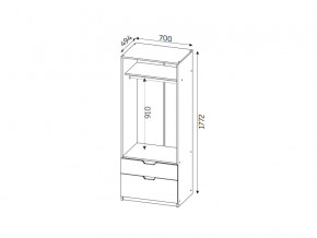 Шкаф с 2-мя ящиками МДФ Фаворит в Троицке - troick.mebel74.com | фото 2