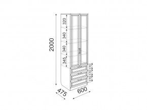 Шкаф с ящиками 600 Остин модуль 4 в Троицке - troick.mebel74.com | фото 2