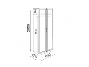 Шкаф штанга 800 Остин модуль 2 в Троицке - troick.mebel74.com | фото 2