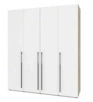 Стоун С41 Шкаф 4-х дв (Серый дуб/Белый) в Троицке - troick.mebel74.com | фото